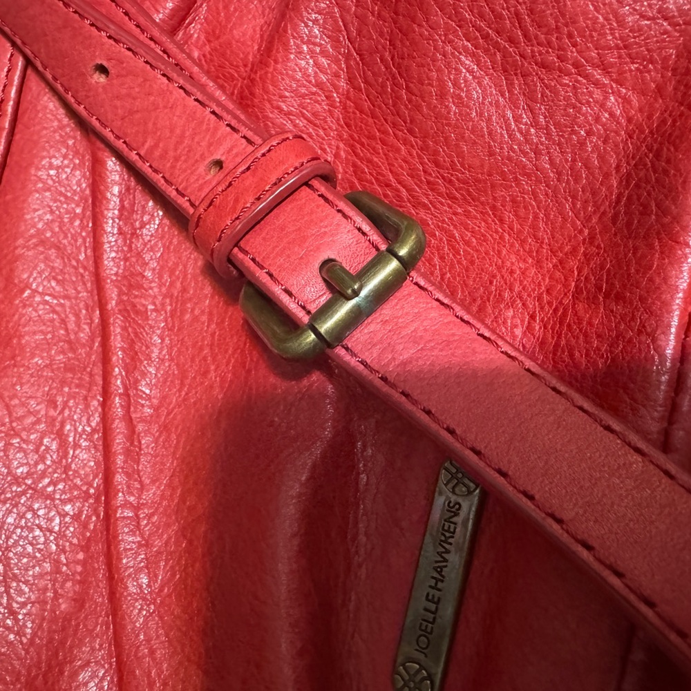 Joelle Hawkens Red Fringe Leather Shoulder Bag - Picture 6 of 8